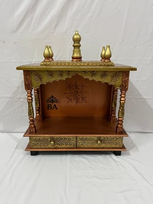 Handcrafted Wooden Temple Premium Wooden Mandir for Pooja Room & Home Decor