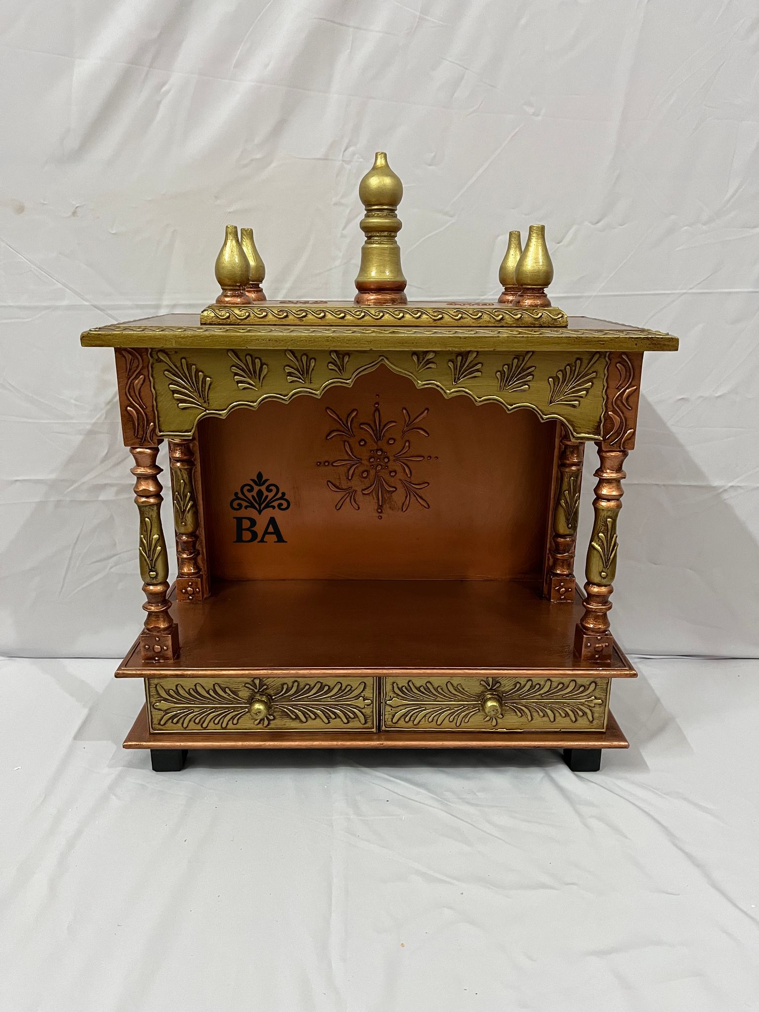 Handcrafted Wooden Temple Premium Wooden Mandir for Pooja Room & Home Decor