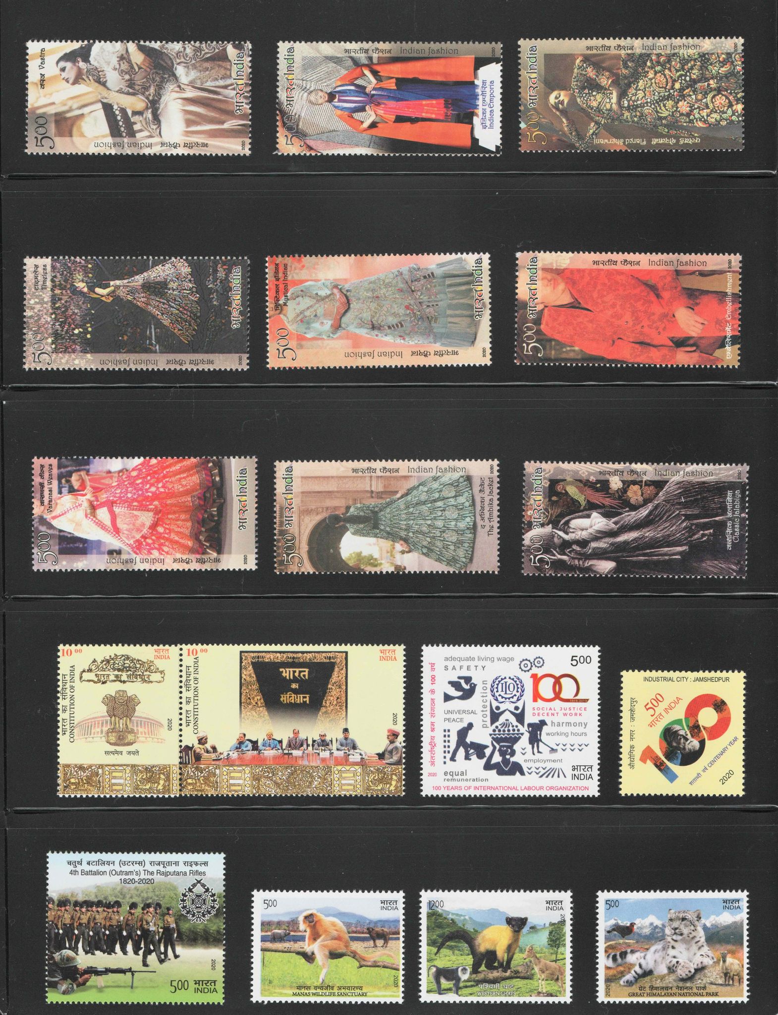 Shobhaphila's Indian MNH Commemorative Year Pack Stamps 2020 ( 55 Stamps)