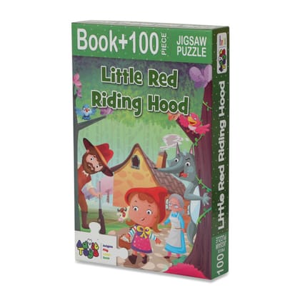 Advit Toys Little Red Riding Hood Jigsaw Puzzle - 100 Piece + 32 Page Story Book