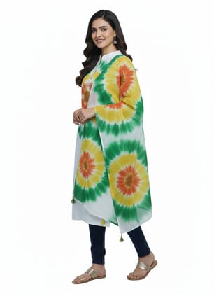 Surya Kiran" - Hand-Dyed Tie-Dye Kurti & Dupatta Set