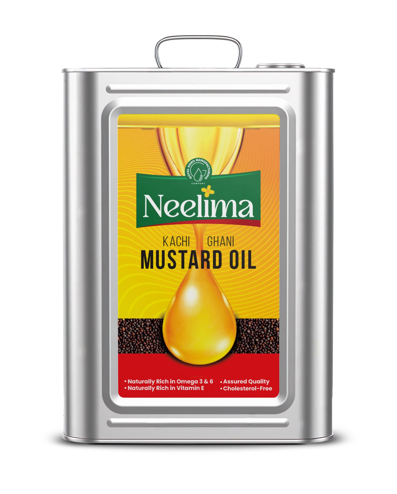 Neelima Kachi Ghani Mustard Oil 15L