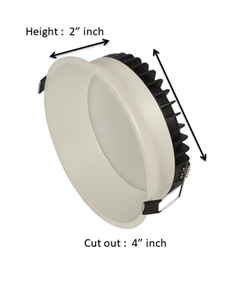 Deep downlight recessed ceiling Light - 12w | Shape - Round | Natural White 4000k | Indoor use only Rooms,Bathrooms,Office etc.