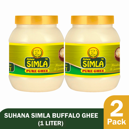 Suhana Simla Pure Buffalo Ghee 1L (Pack of 2)