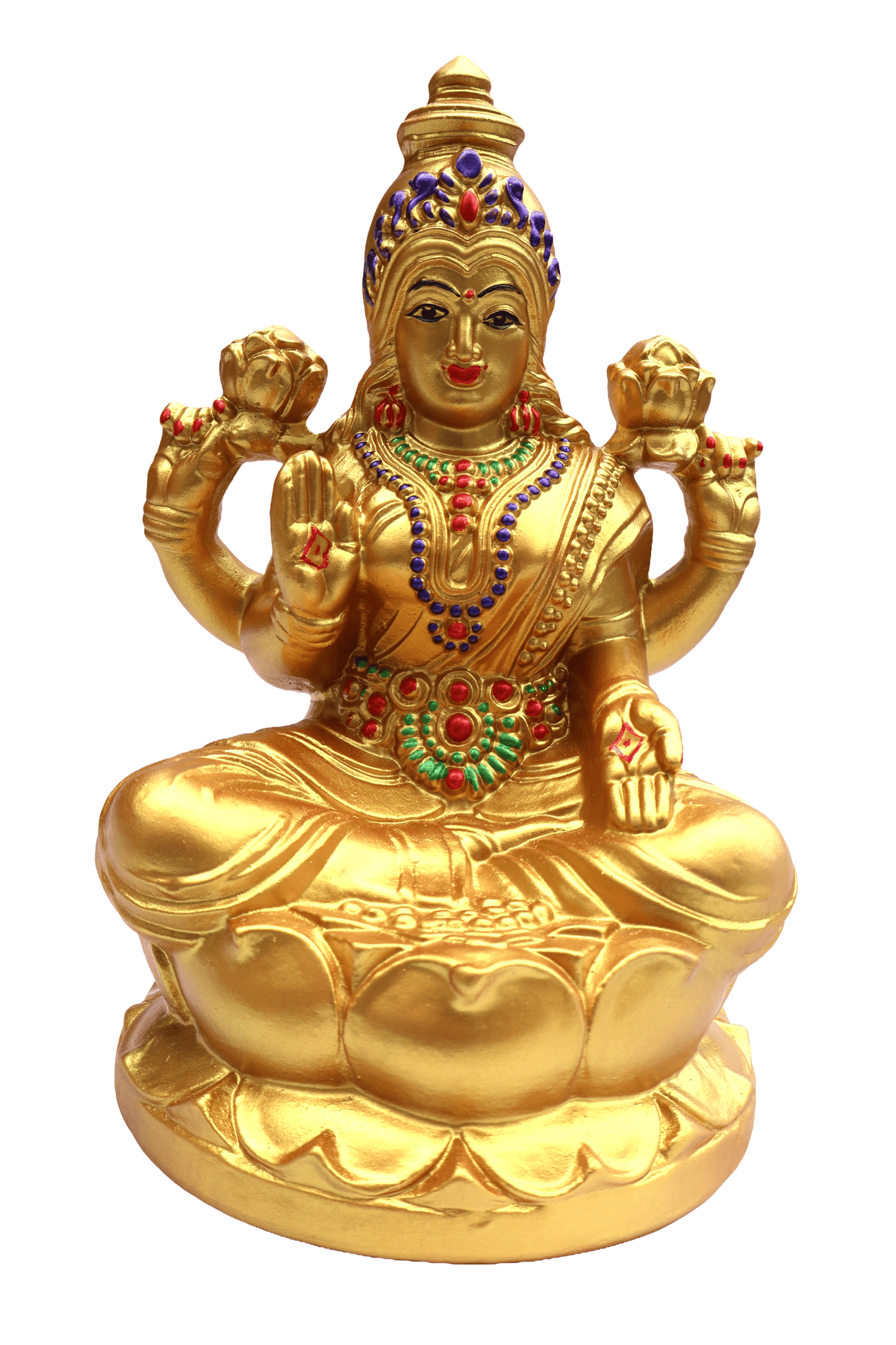 Golden Goddess Lakshmi Idol for Pooja & Home Decor