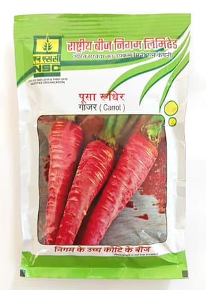 NSC Carrot Pusa Rudhira Variety, 100 gm T/L Seed