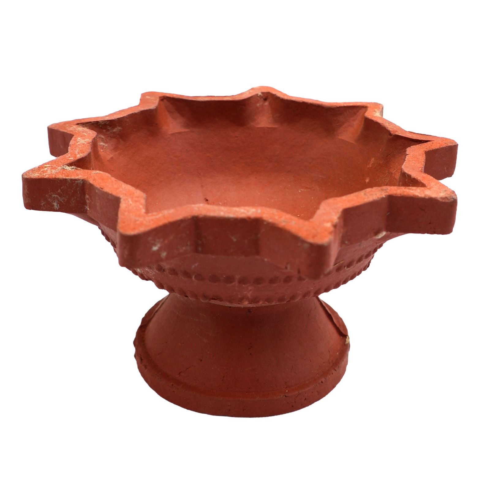 Traditional Terracotta Star Shaped Diya for Puja and Home Decor