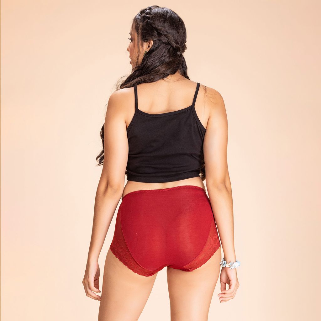Elegant Women P3730 Panty Bamboo Fabric Lacy Soft & Comfortable Panty 2025 at ShopCircuit | ONDC