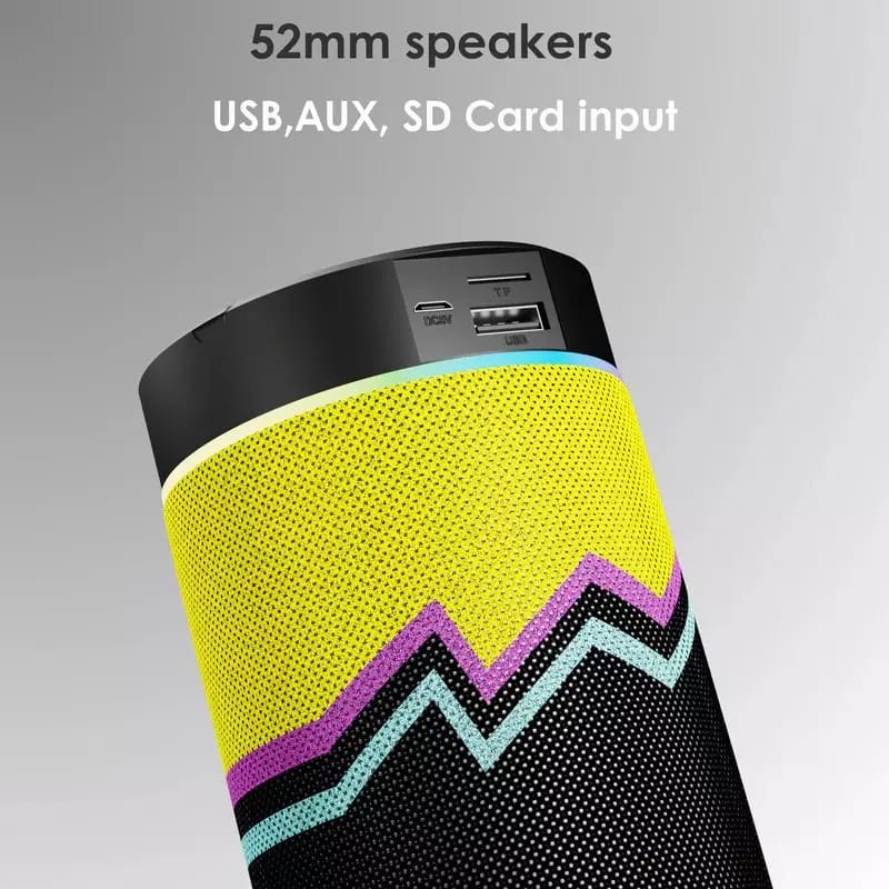 CYOMI Portable RGB Bluetooth Speaker with Dynamic LED Light and Unique Design