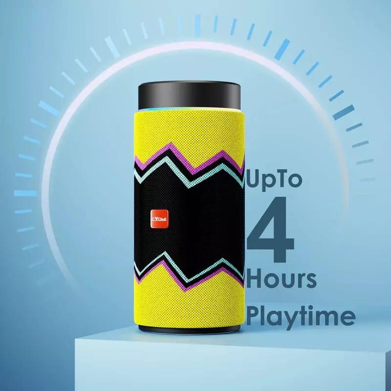 CYOMI Portable RGB Bluetooth Speaker with Dynamic LED Light and Unique Design
