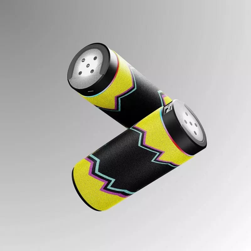 CYOMI Portable RGB Bluetooth Speaker with Dynamic LED Light and Unique Design