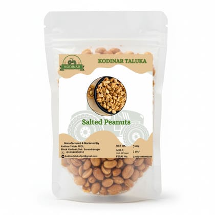 Kodinar Salted Peanuts, 500g [Grade A Peanuts, Groundnut, Singdana, Skin Removed, Fresh, Product of Kodinar, Gujarat