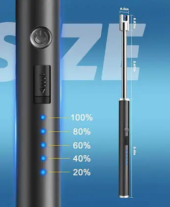 USB Rechargeable Electric Plasma Arc Lighter with Flexible Neck for Candles & Grills