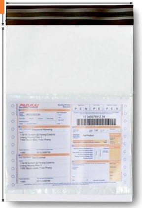 6*8inch (100pcs) HDPE COURIER BAGS TAMPER PROOF COURIER BAGS WITH POD