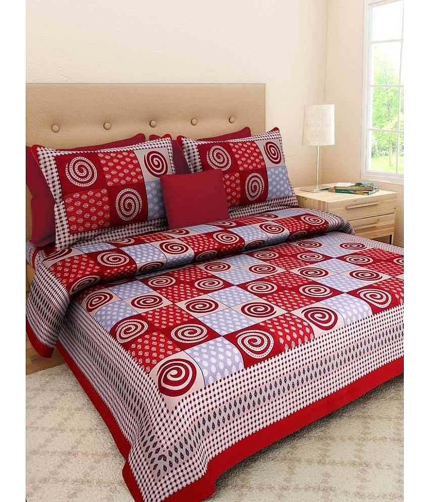 Uniqchoice Cotton Double Bedsheet ( Multi )