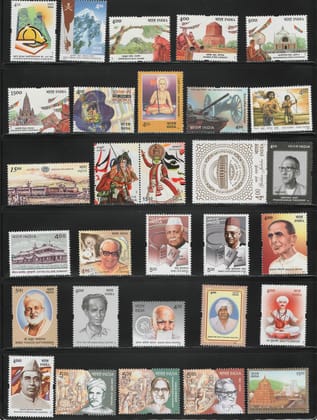 Shobhaphila's Indian MNH Commemorative Year Pack Stamp 2002 ( 54 Stamps )