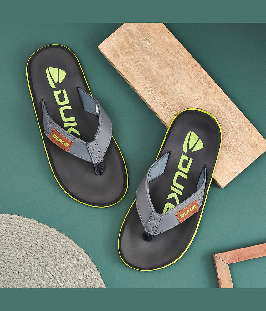 Duke - Gray Men's Thong Flip Flop