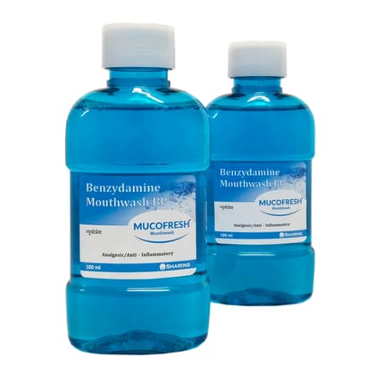 MUCOFRESH Benzydamine Mouthwash BP - Analgesic Anti-Inflammatory 100ml