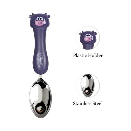 Cow Design Kids Spoon | Stainless Steel Cartoon Spoon | Cartoon Spoon | Childrens Spoon | Tablespoon Cartoon | Animated Spoon | Cartoon Fork And Spoon | Paediatric Spoon