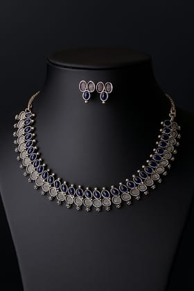 Glamvila Blue Stone Jewellery Set