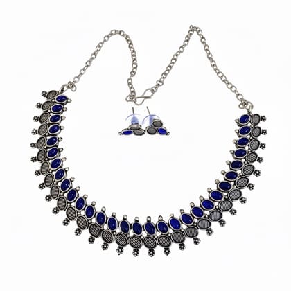 Glamvila Blue Stone Jewellery Set
