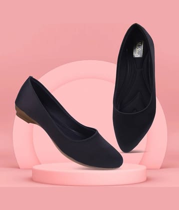 NATSHUZ Black Women's Casual Ballerinas