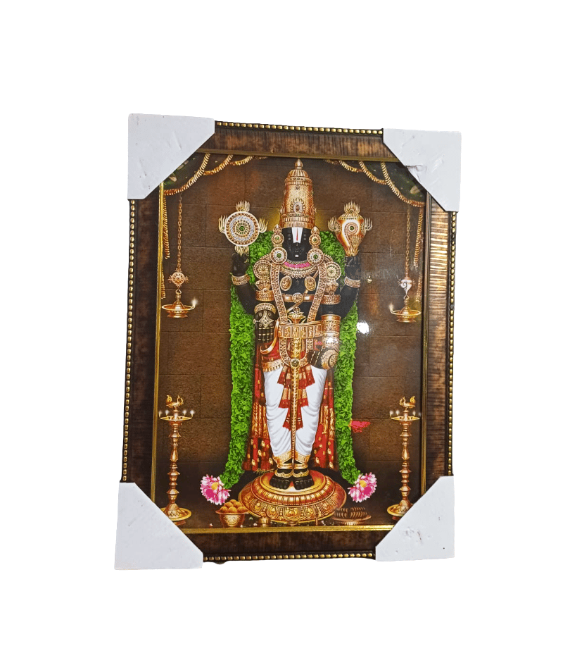 Lord Venkateswara Tirupati Balaji Photo Frame for Home Pooja Decor