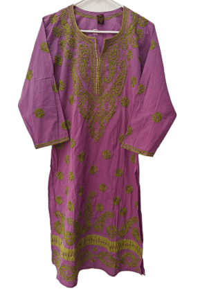 Elegant Embroidered Purple Kurta Elegant Embroidered Purple Kurta