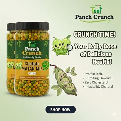 Turf Fresh Premium Panch Crunch MatarMix | Bharuch Special Roasted Five Floavours Chatpta PeasMix | High Panch Protein CrunchyMix Snack | Healthy & Tasty MixNamkeen | Power Packed Anytime Snack Turf Fresh Premium Panch Crunch MatarMix | Bharuch Special Roasted Five Floavours Chatpta PeasMix | High Panch Protein CrunchyMix Snack | Healthy & Tasty MixNamkeen | Power Packed Anytime Snack
