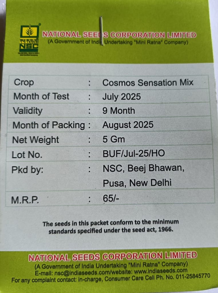 NSC Cosmos Sensation Mix Flower Seeds - Vibrant Garden Blooms