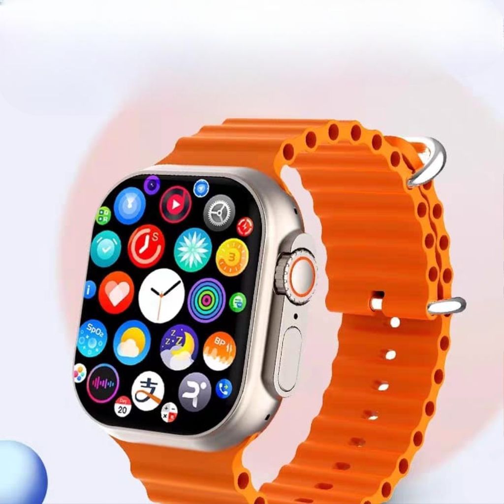 Smartwatch T800 Ultra with Orange Ocean Band