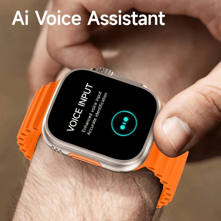 Smartwatch T800 Ultra with Orange Ocean Band