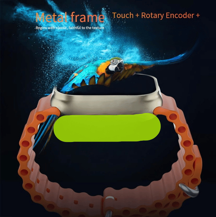 Smartwatch with 100+ Sports Modes, Heart Rate & Sleep Tracker - Orange Strap