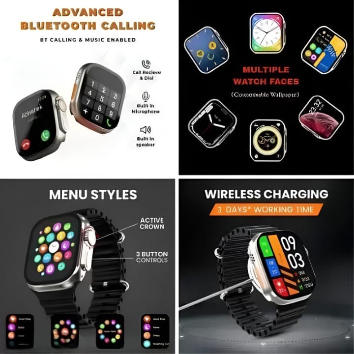 Smartwatch Ultra with App Notifications & Fitness Tracking