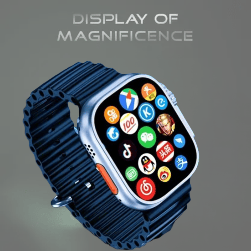 Smartwatch with HD Display & Dark Blue Sport Band