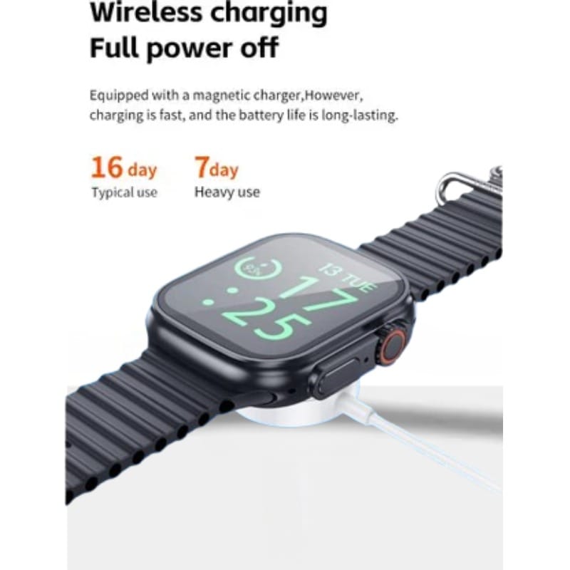 Advanced Ultra Smartwatch with Health & Fitness Tracking, Dark Grey