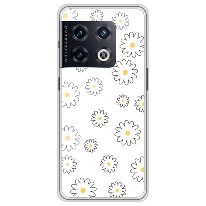 White Flowers - Clear Printed Silicone Case For OnePlus Models-OnePlus Nord CE 3 5G