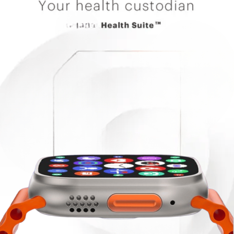 Vibrant Orange Smartwatch with Health Tracking & Stylish Design