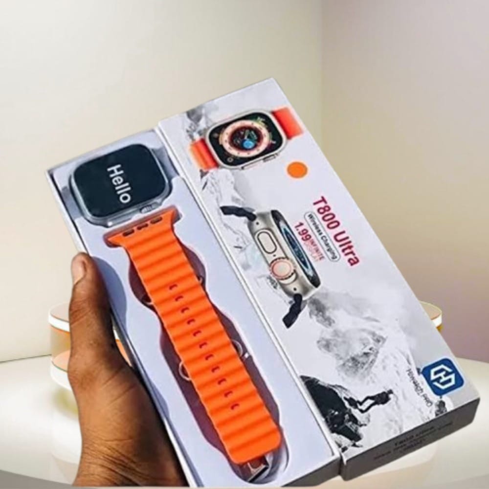 Vibrant Orange Smartwatch | Advanced Health Tracking & Dynamic Display