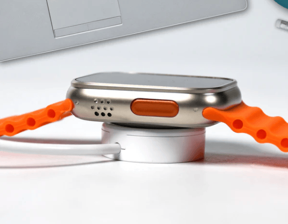 Smartwatch Health Tracker with Orange Band