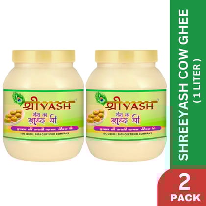 Shreeyash Cow Ghee 1 Liter Jar (Pack of 2) 