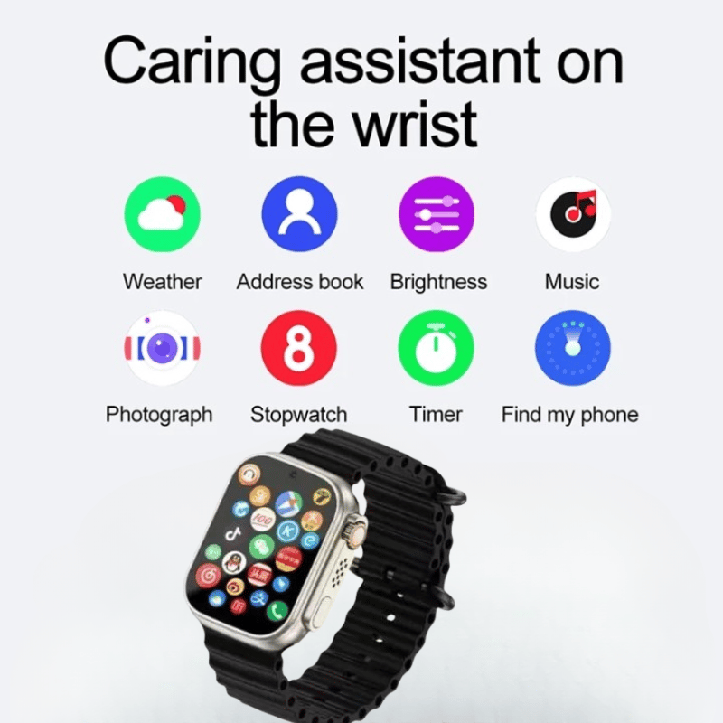 Multi-Function Digital Smartwatch with Silicone Strap