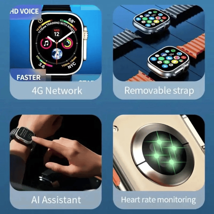 Multi-Function Digital Smartwatch with Silicone Strap