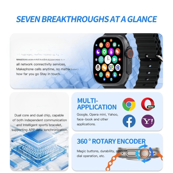 49mm Smartwatch with NFC and Moon Phase Display