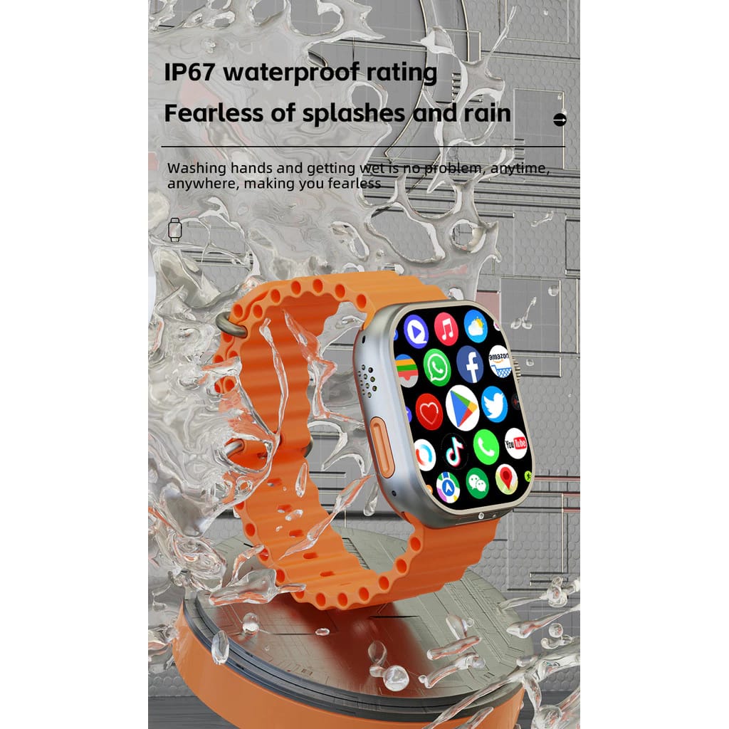 Smartwatch with Massive App Download & Orange Strap