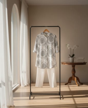 Glamvila White and Black Co Ord Set