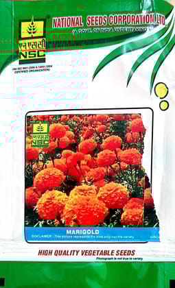 NSC High Quality Marigold/ Pusa Narangi Flower Seeds (10 gm) T/L