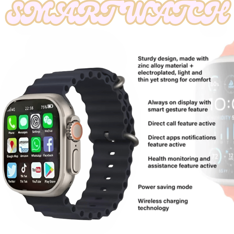 Premium Smartwatch with Always-On Display and Health Monitoring