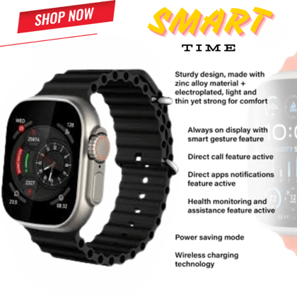 Smartwatch with Zinc Alloy, Always-On Display & Health Monitoring