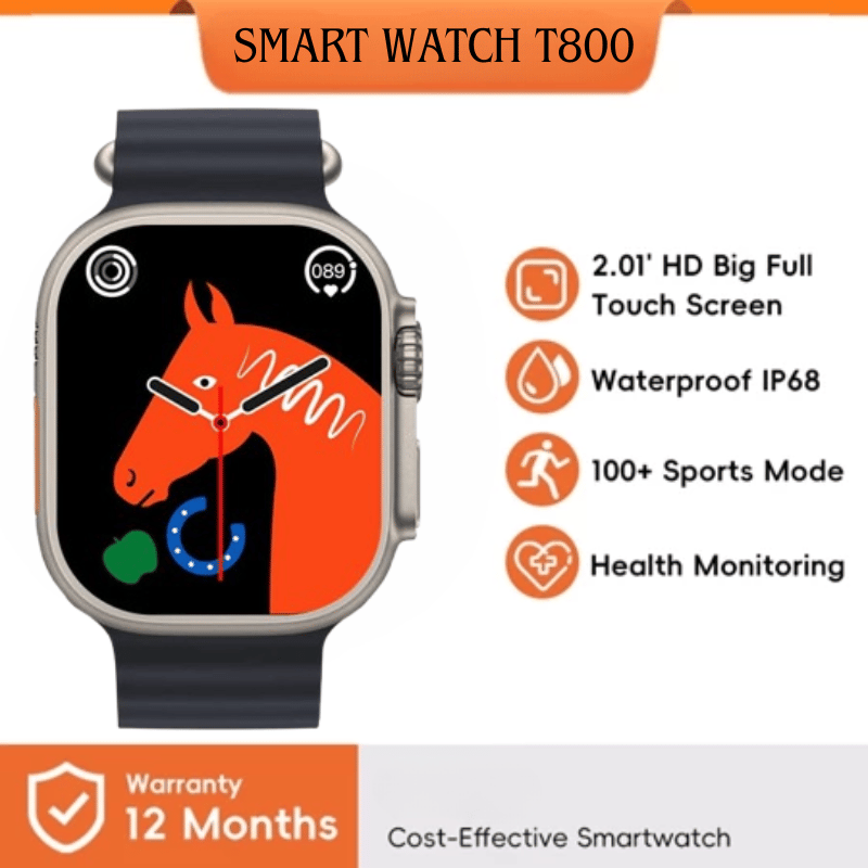 SMART WATCH T800 with 2.01' HD Touch Screen & IP68 Waterproof